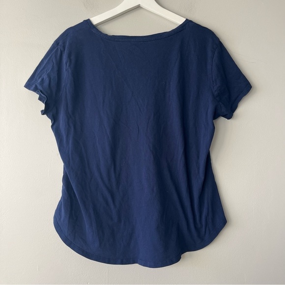 New York & Company The Perfect Tee Navy XL - Picture 2 of 5